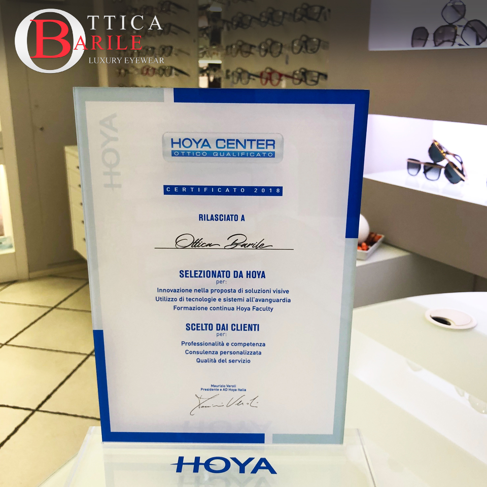 La nostra certificazione Hoya Center